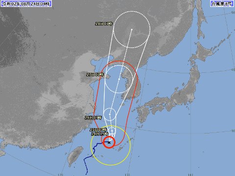台風進路予想図