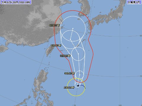 台風進路予想図