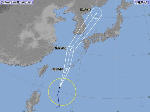 台風進路予想図