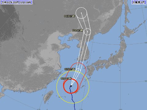 台風進路予想図