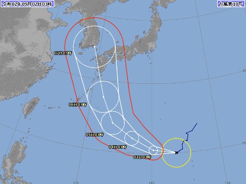 台風進路予想図