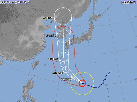 台風進路予想図