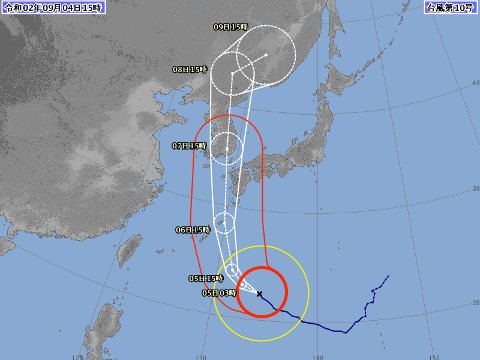 台風進路予想図