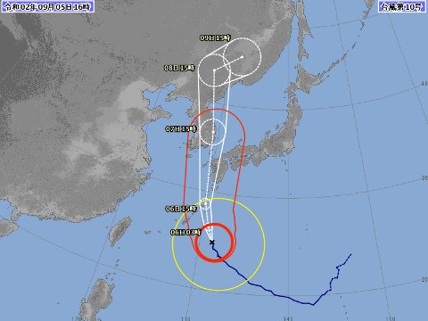 台風進路予想図