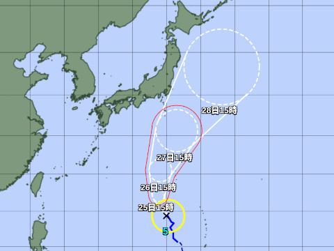 台風進路予想図