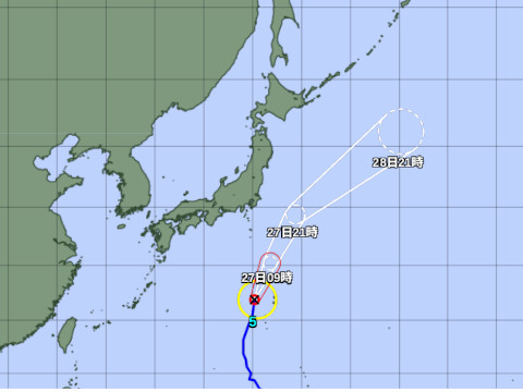台風進路予想図