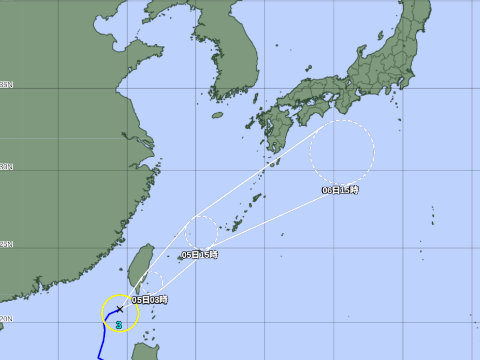 台風進路予想図