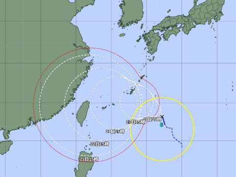 台風進路予想図