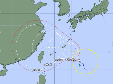 台風進路予想図