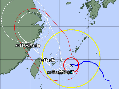 台風進路予想図