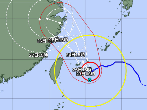 台風進路予想図