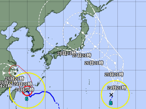 台風進路予想図