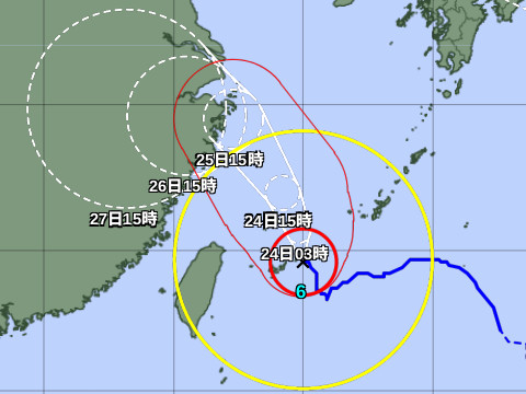 台風進路予想図