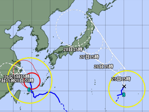 台風進路予想図