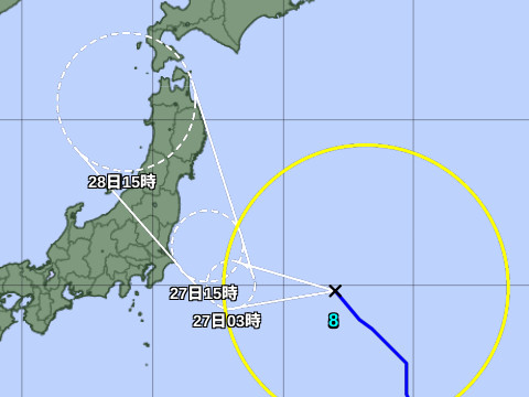 台風進路予想図