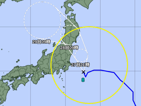 台風進路予想図