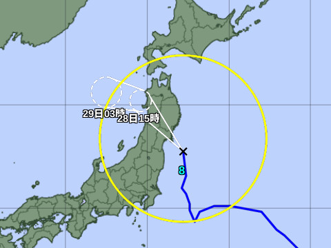 台風進路予想図