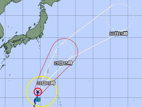 台風進路予想図