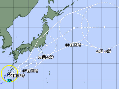 台風進路予想図