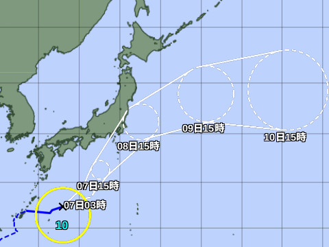 台風進路予想図