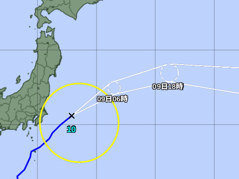 台風進路予想図