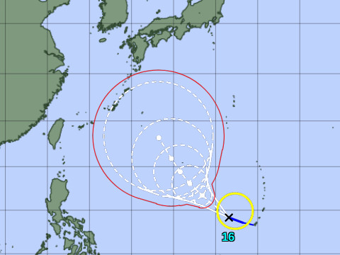 台風進路予想図