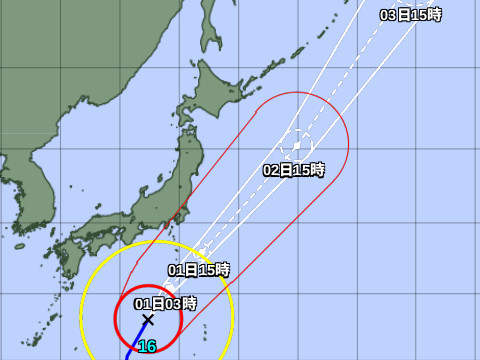 台風進路予想図