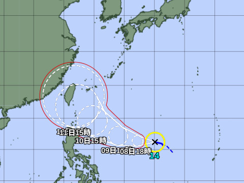 台風進路予想図