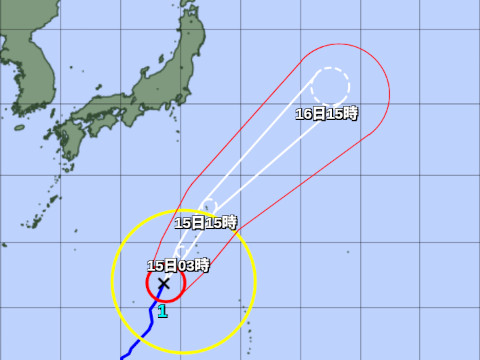 台風進路予想図