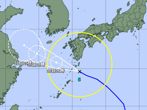 台風進路予想図