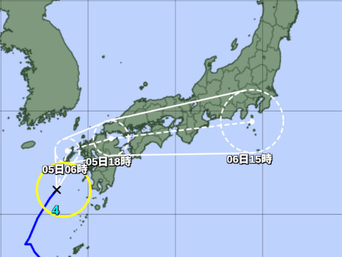 台風進路予想図