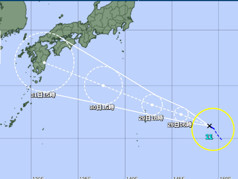 台風進路予想図