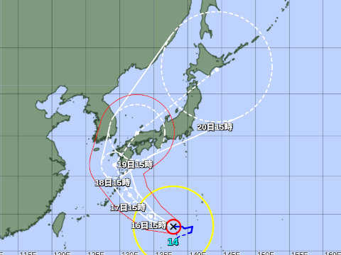 台風進路予想図