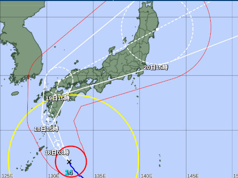 台風進路予想図