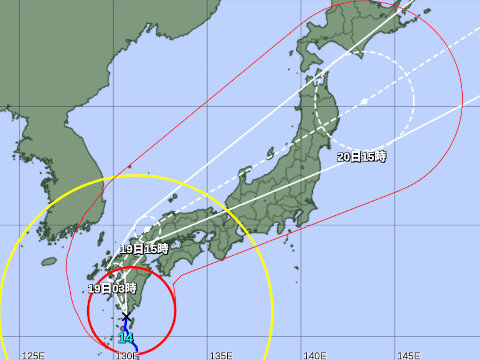 台風進路予想図