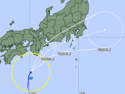 台風進路予想図
