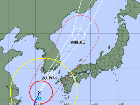 台風進路予想図