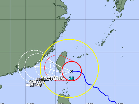 台風進路予想図