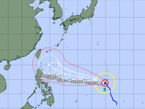 台風進路予想図