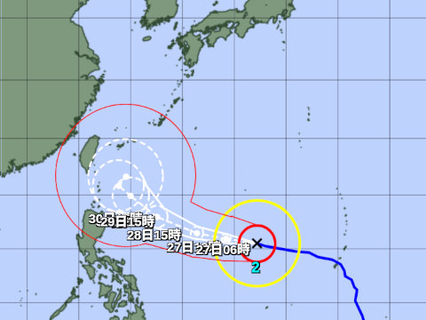 台風進路予想図