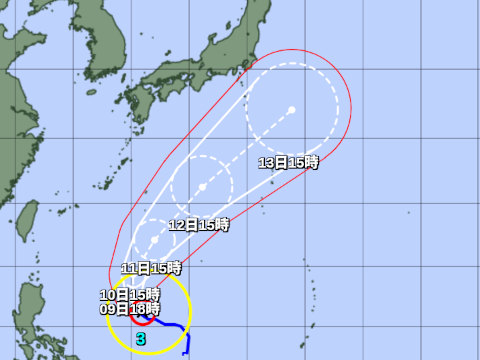 台風進路予想図