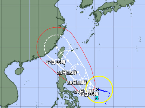 台風進路予想図