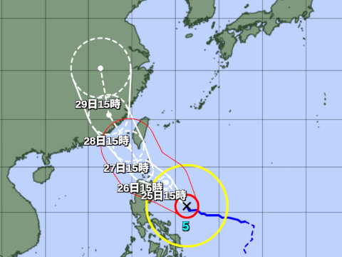 台風進路予想図