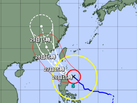 台風進路予想図