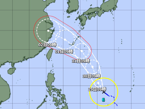 台風進路予想図