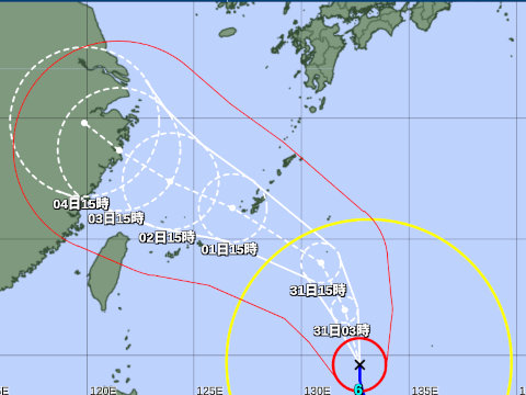 台風進路予想図