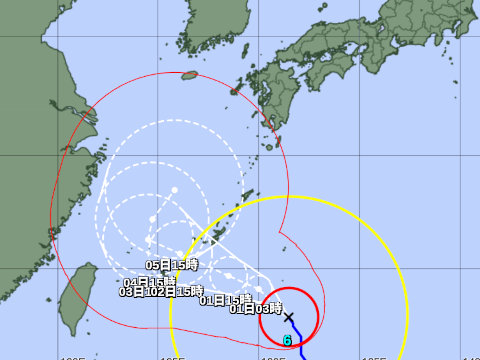 台風進路予想図