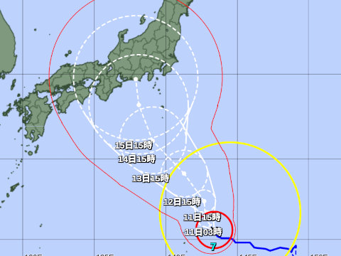 台風進路予想図