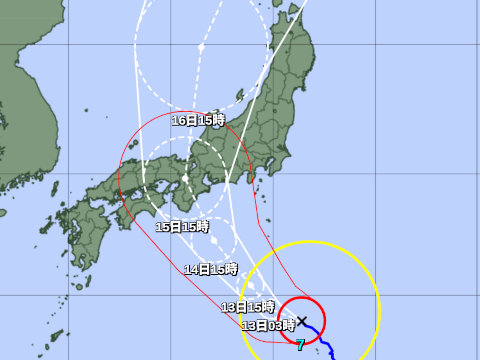台風進路予想図