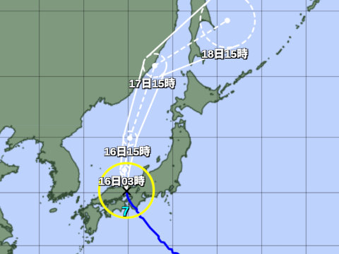 台風進路予想図